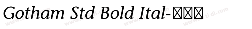 Gotham Std Bold Ital字体转换
